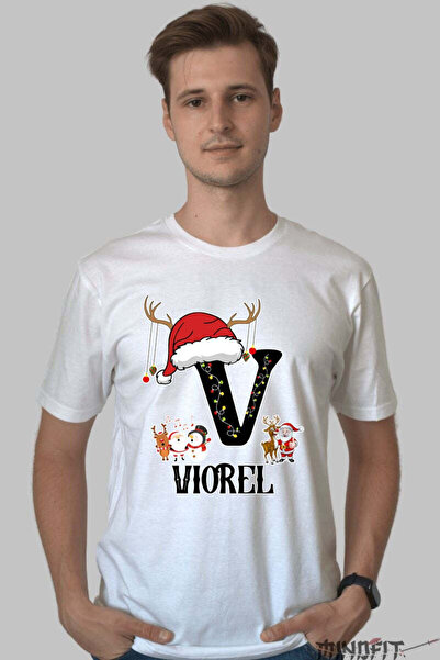 GILDAN Tricou Craciun Viorel Litera V Cu Reni Si Mosul Barbat