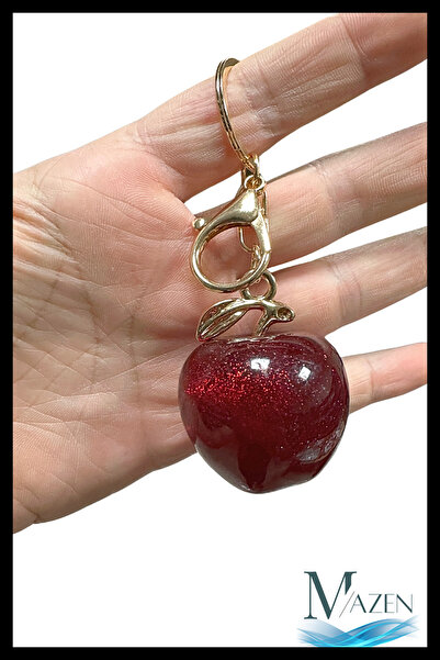 MAZEN Large Size Glittery Fruit Keychain & Bag Charm | Premium Quality | Strawberry – Cherry – Apple Models