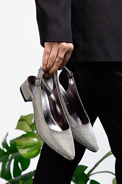 ZSHOES Women's Imported Heeled Shoes with Adjustable Back and Laser Engraving (41/42 Special Large Size)