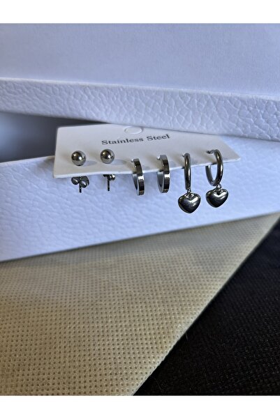 BİJUKO TAKI Stilinizi Parlatın طقم أقراط كوير 3 أزواج - أقراط على شكل قلب، أق...