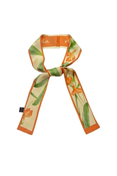 OMG Natural silk scarf, 6 x 125 cm, iris