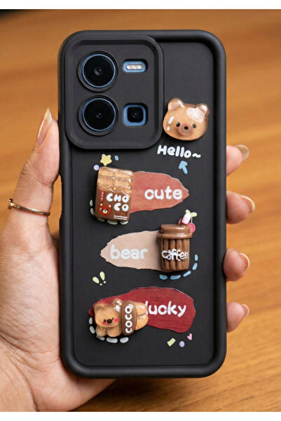 Rivor غطاء متوافق مع هاتف Vivo Y35 وVivo Y22s مع حماية للكاميرا ونقش بارز على...