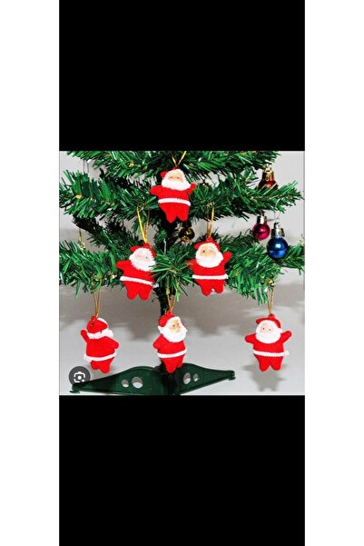 ydn 6 bucăți Ornament Roșu Moș Crăciun Decor pentru Pom de Crăciun 5 cm