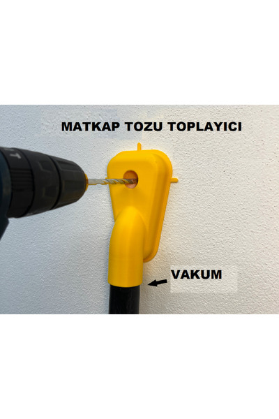 Rapithwin Ev ve İnşaat İçin Vakumlu Matkap Tozu Toplayıcı Aparat | Tozsuz Del...