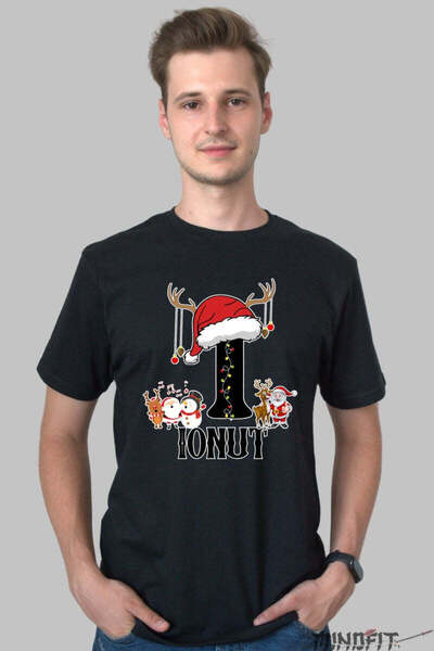 GILDAN Tricou Craciun Ionut Litera I Cu Reni Si Mosul Barbat