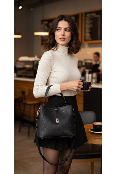 Just Polo Women's Original Adjustable Long Strap Medium Size Hand and Shoulder Bag Shopper