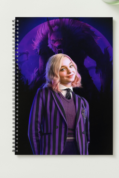 BLACKONECLASS WEDNESDAY A5 Metal Spiralli Çizgisiz kalın bristol Kapak WEDNES...