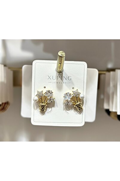 XUPING JEWELRY XUPING 14 AYAR İNCİLİ ÇELİK KÜPE