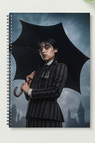 BLACKONECLASS WEDNESDAY A5 Metal Spiralli Çizgisiz kalın bristol Kapak WEDNES...