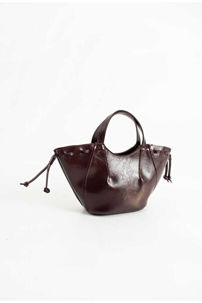 ÖZÜM TAKI Women's Handbag and Shoulder Bag Mink Burgundy