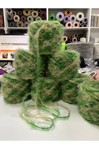 göçer Moher acrilic: verde floră, bej cu tranziție, plasă vizuală 700 grame