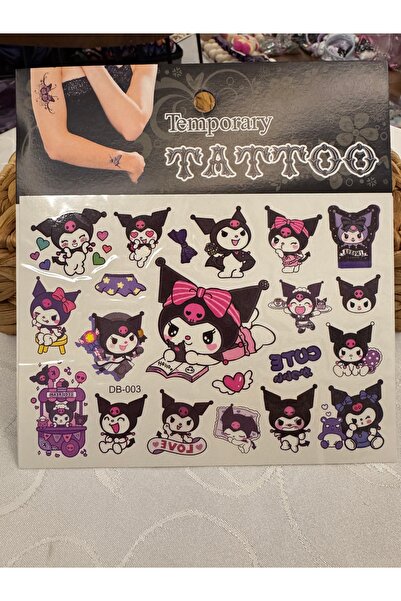 winingo Kuromi Geçici Dövme Tatto 1 kartta 20 adet figür