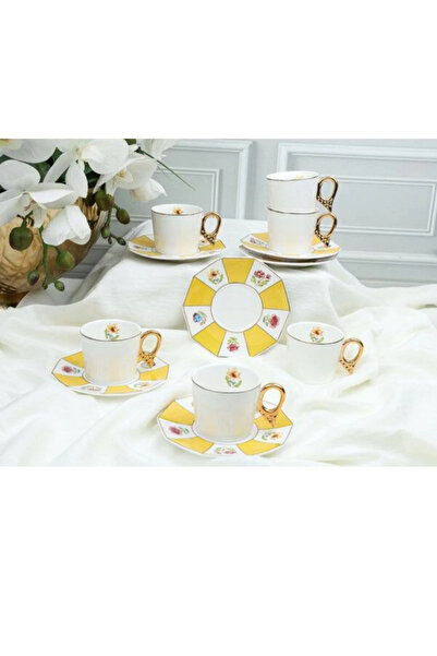 roykink Royking Livia 6-Piece Coffee Cup Set Gnm 005 (Yellow)