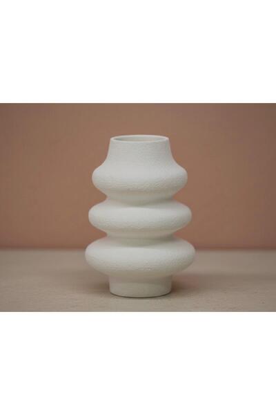 Figmentra Kavisli Küreler Dokulu Vazo 15 cm