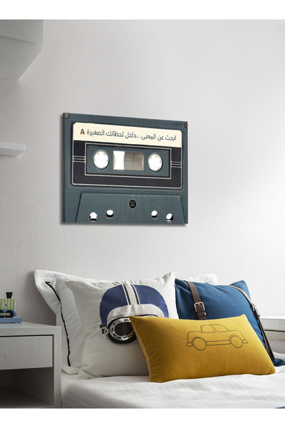 LOWHA Canvas Wall Art Stretched Over Wooden Frame with Cassette Tape Classic Design