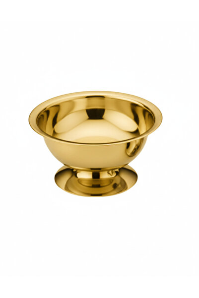 Arsel Grace Altın Dondurma Kasesi ve Çok Amaçlı Sunumluk 304 Çelik Lüks Yüksek Kalite Premium Sunum Gold