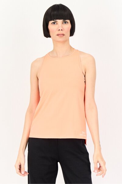 Under Armour Women Loose Fit Sleeveless Rush Energy Training Tank Top, Neon Orange