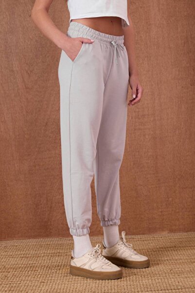 CELITA Women's Elastic Waistband Pocketed Lace-Up Sweatpants