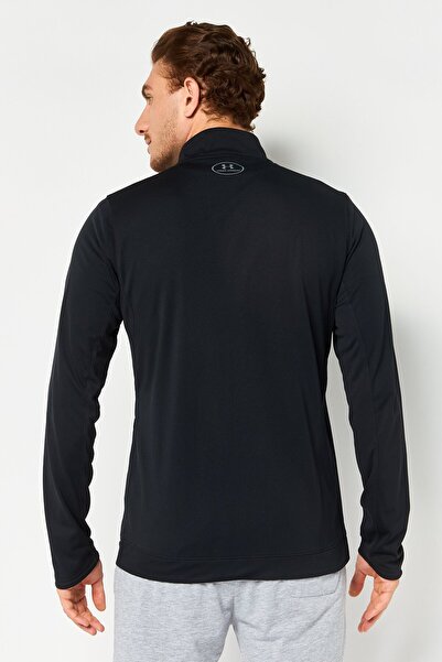 Under Armour Men Fitted Long Sleeve Challenger Warm Up Full Zip Outdoor Sweatshirt, Black