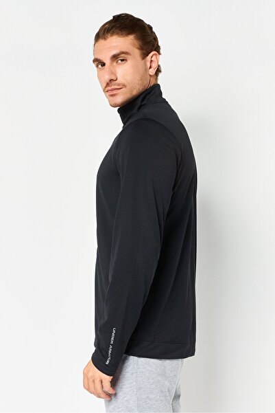 Under Armour Men Fitted Long Sleeve Challenger Warm Up Full Zip Outdoor Sweatshirt, Black