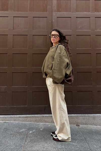 Perryes Women's Premium Suede Epaulet Bomber Jacket