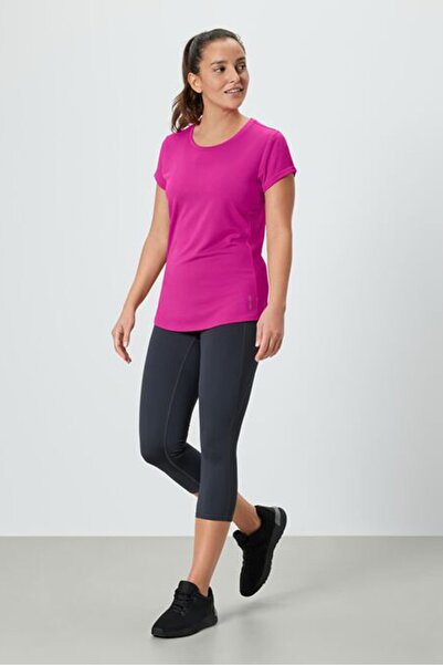 Tchibo Women Sportswear Fit Short Sleeve Training T-Shirt, Pink