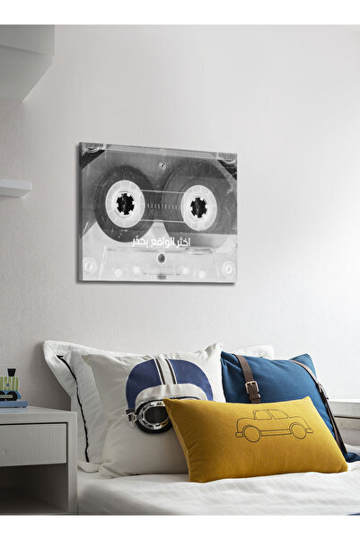 LOWHA Canvas Wall Art Stretched Over Wooden Frame with Cassette Tape Classic Design
