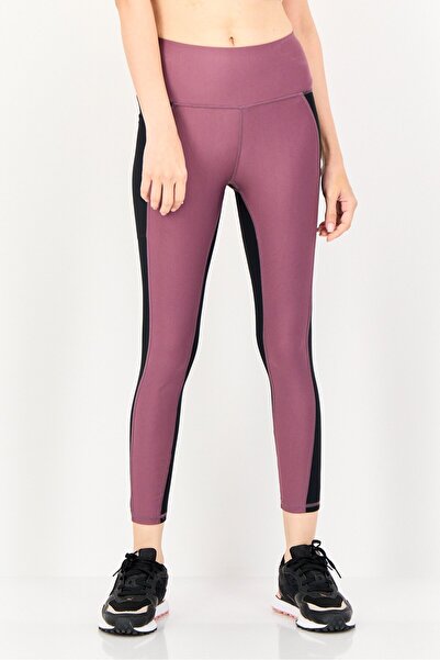 Under Armour بنطال رياضي نسائي ضيق للتدريب حتى الكاحل، لون بنفسجي غامق