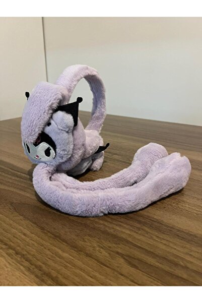 zyc Căști de pluș moale cu caracter Kuromi, cu mișcare și sunet