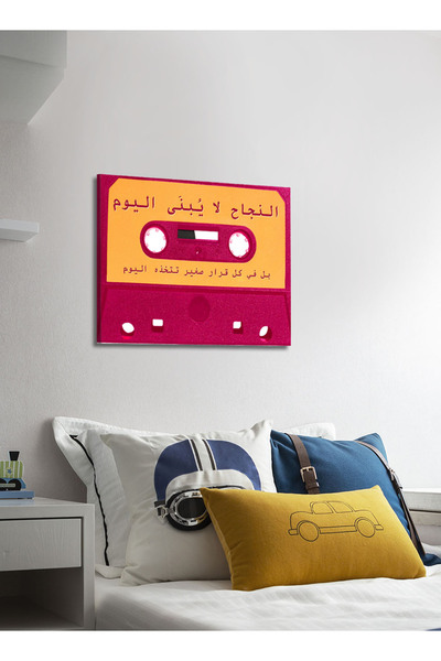 LOWHA Canvas Wall Art Stretched Over Wooden Frame with Cassette Tape Classic Design
