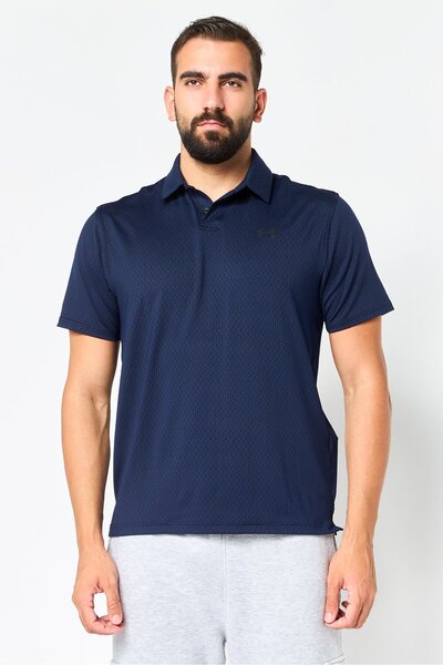 Under Armour Men Loose Fit Short Sleeve Golf Polo Shirt, Navy