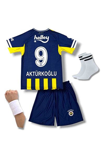 FOLKLORİST Fener'bâhçê\\Kerem Aktürkôğlu 2026 Çubuklu Yeni Sezon Çocuk Futbol Forması 4'Li Seti (jersey)