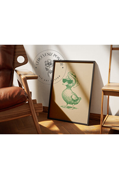 512 STORE Estetik Banyo Tuvalet Dekor Animal Tasarım Eskiz Tema Çerçevesiz Ku...