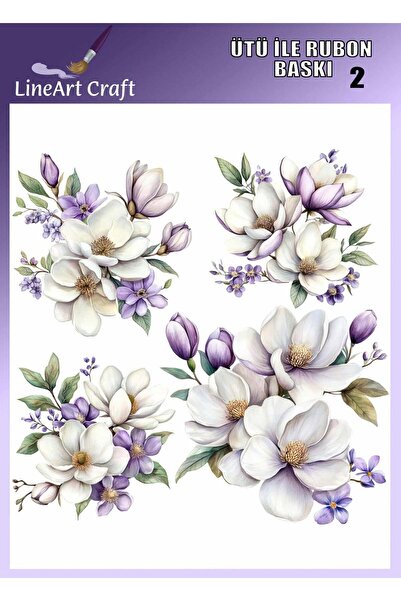 LİNEART Ütü ile Rubon Baskı Transfer Kağıdı No:RB2-30x30cm