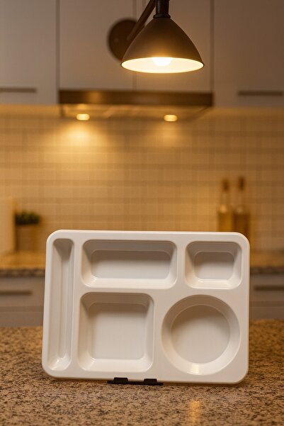 PEARSTORE 5 Gözlü Kreş Boy Tabldot | Çorba Gözlü Polikarbon Kırılmaz 10 ADET