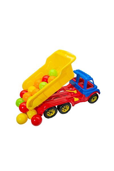 Toys Dump Truck with Steering Wheel 6 Silent Non-Slip Wheels, Loaded with Pla...