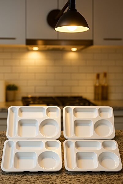 PEARSTORE 5 Gözlü Kreş Boy Tabldot | Çorba Gözlü Polikarbon Kırılmaz