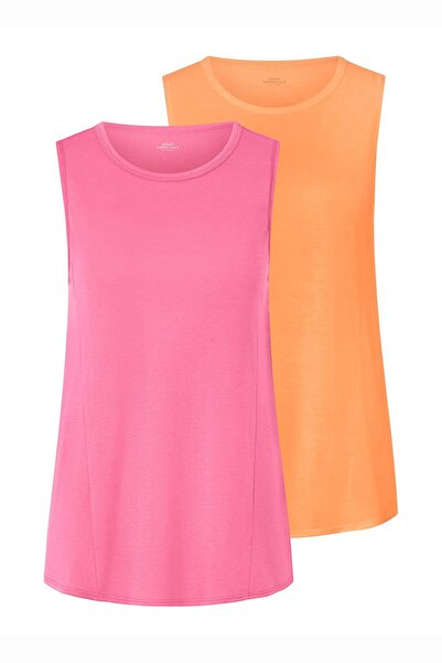 Tchibo Women 2 Pcs Sportswear Fit Sleeveless Training Tank Top, Multicolor