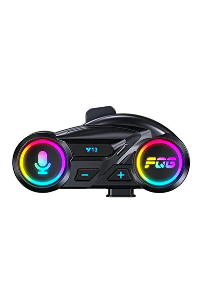 KAZEMTECH Y13 Intercom Motor Kask Kulaklık / RGB / Radyo / Bluetooth 5.3 / Motosiklet Kulaklık İntercom