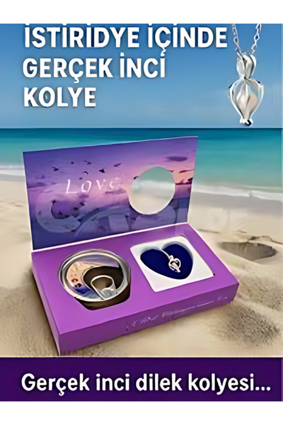 rkmstore İstiridye İnci Kolye Kadın Şık Zarif Tasarım Paslanmaz Çelik Zincirli İnci Kolye Hediyelik Takı