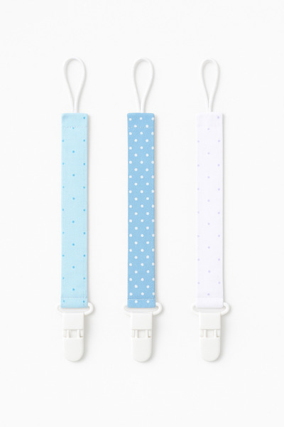 BeybiNest Emzik Askısı 3 lü Set Emzik Tutucu Mavi Seri