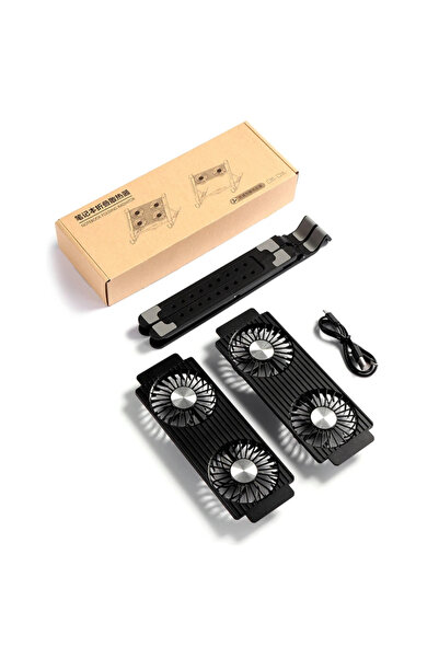Generic Laptop Cooling Fan – 4 Fans, Adjustable Stand, USB Powered, Overheat Protection, Quiet Operation