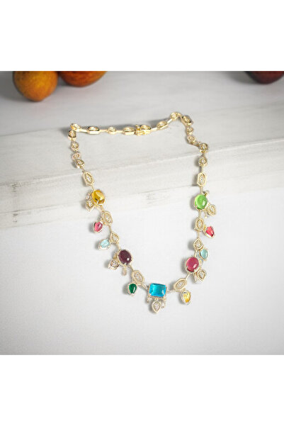 REBORN DESIGN Vip Series Women's Necklace with Colorful Zircon Stone