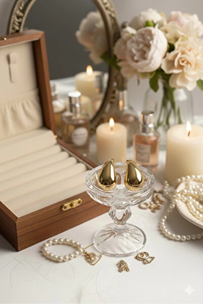 Dorvina Drop Earrings Gold Color 30 mm Brass Women's Jewelry