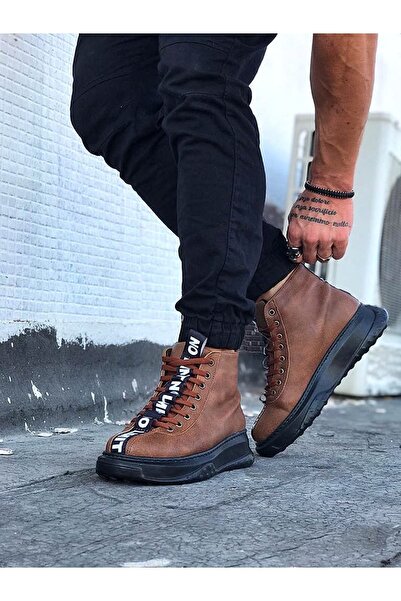 Mhoda Shoes Rlx03 Men's Sports Casual Lace-Up Leather Boots Cst - Tan