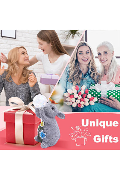 OEM Garden, terrace, balcony decoration with LEDs and solar panel 26 cm, bunny