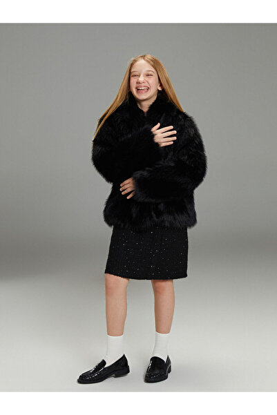 LC Waikiki Kız Çocuk Suni Kürk Kaban