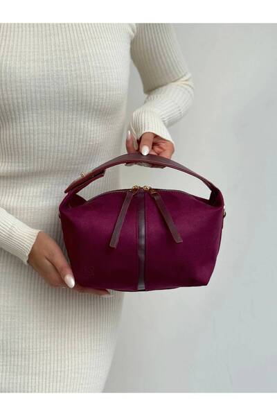 KIRASE Women's New Season Archi Suede Quality Hand and Shoulder Bag