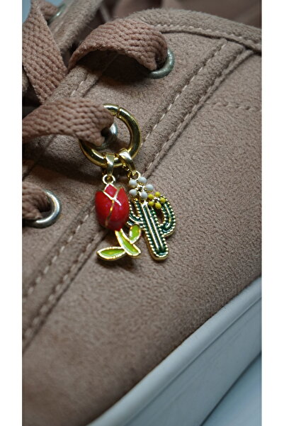 PALMISH LOVER Ayakkabı Charmı Şık Sneaker Süs Aksesuarı Çicek ve Kaktüs