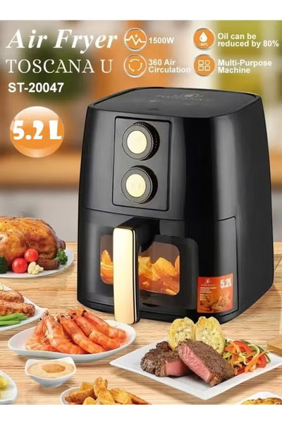 TOSCANA U 5.2L 1500W Air Fryer with Temperature Control